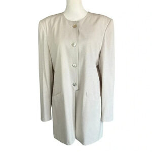 TUZZI Gingham Plaid Lined Long Blazer Size EU 38 / US Medium